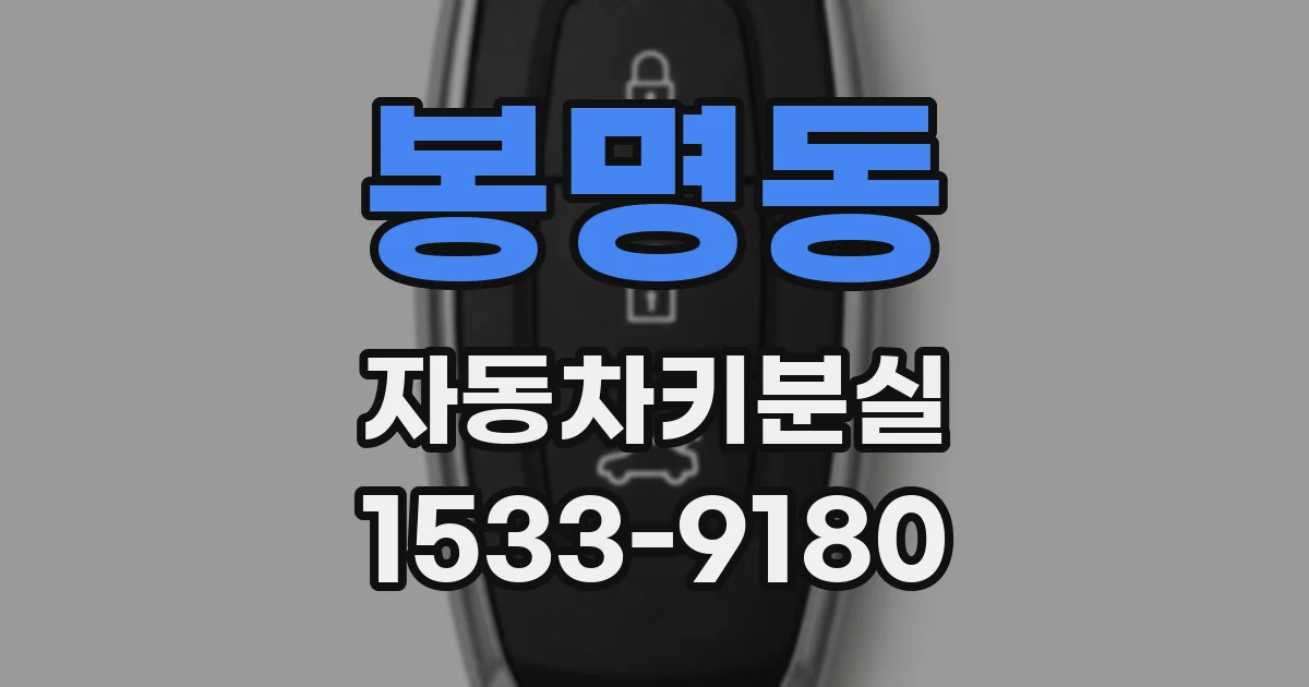 봉명동 자동차키분실