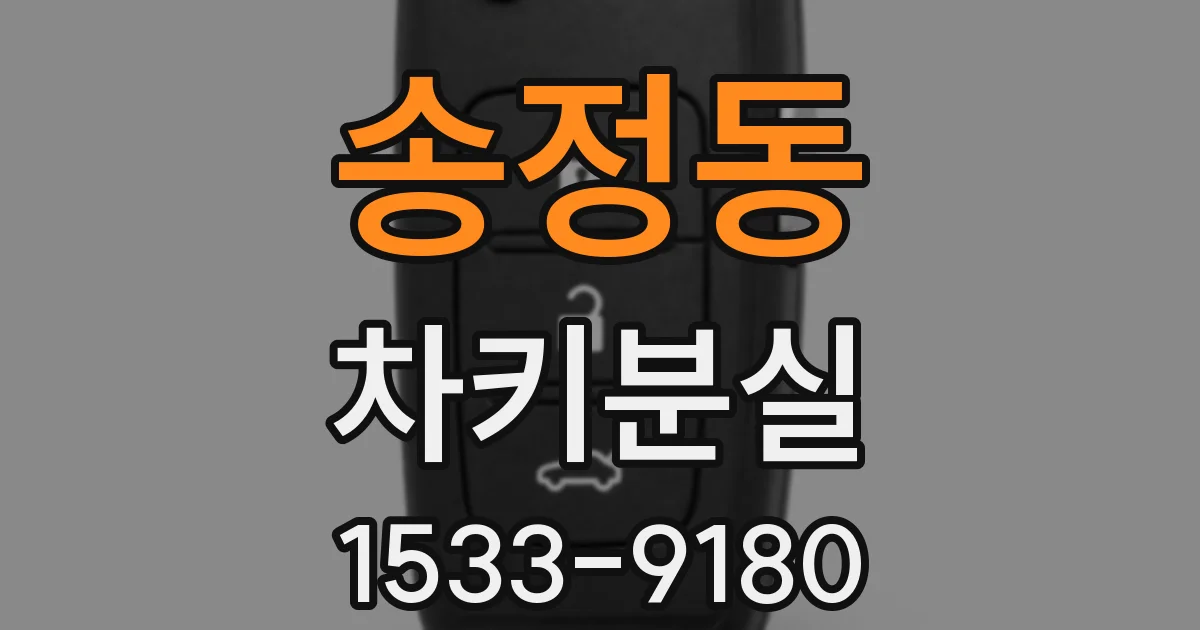 송정동 차키분실
