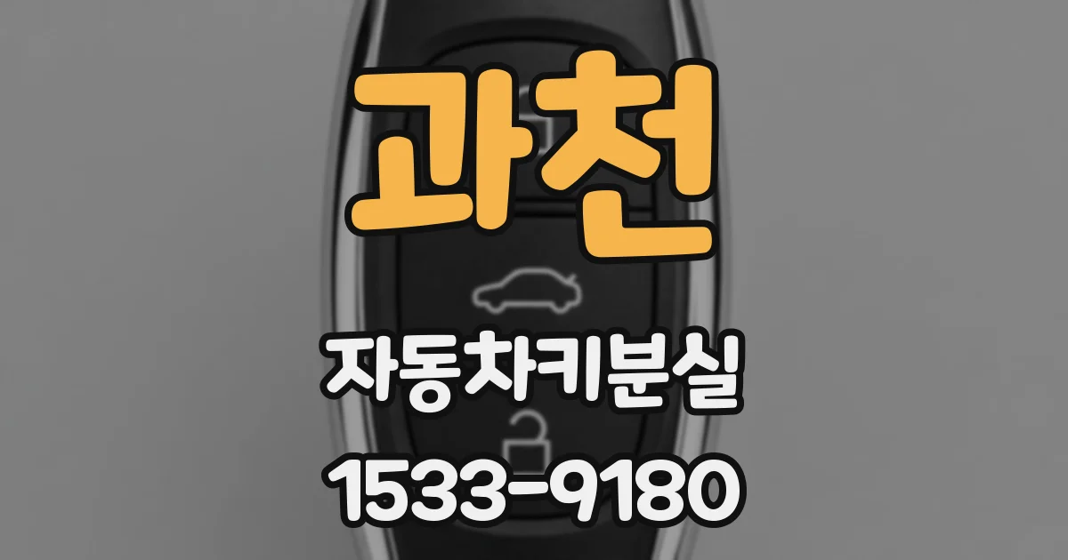 과천 자동차키분실