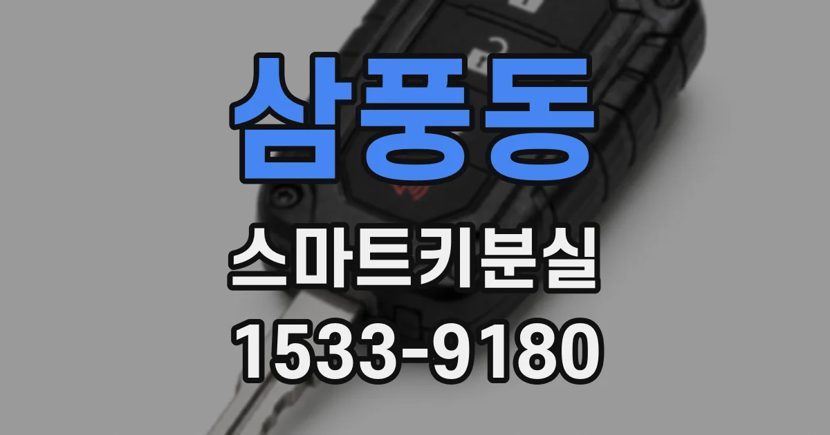 삼풍동 스마트키분실