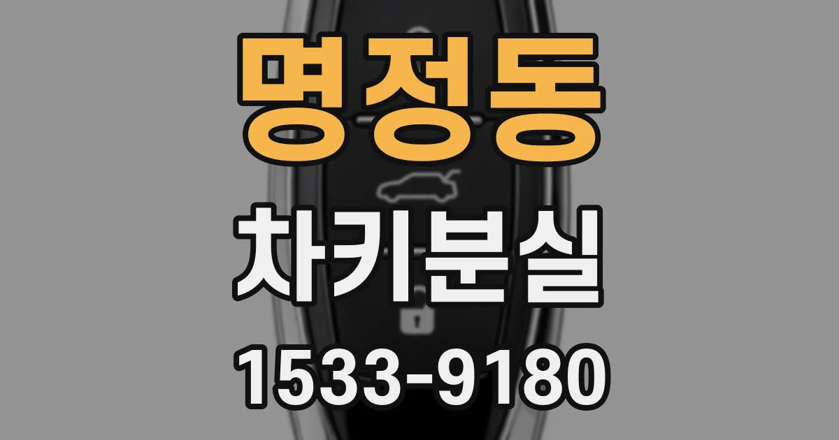 명정동 차키분실