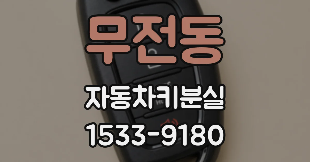 무전동 자동차키분실