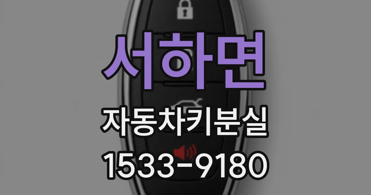 서하면 자동차키분실