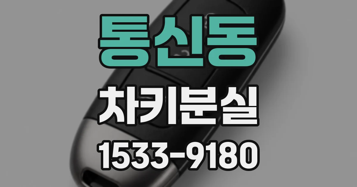 통신동 차키분실