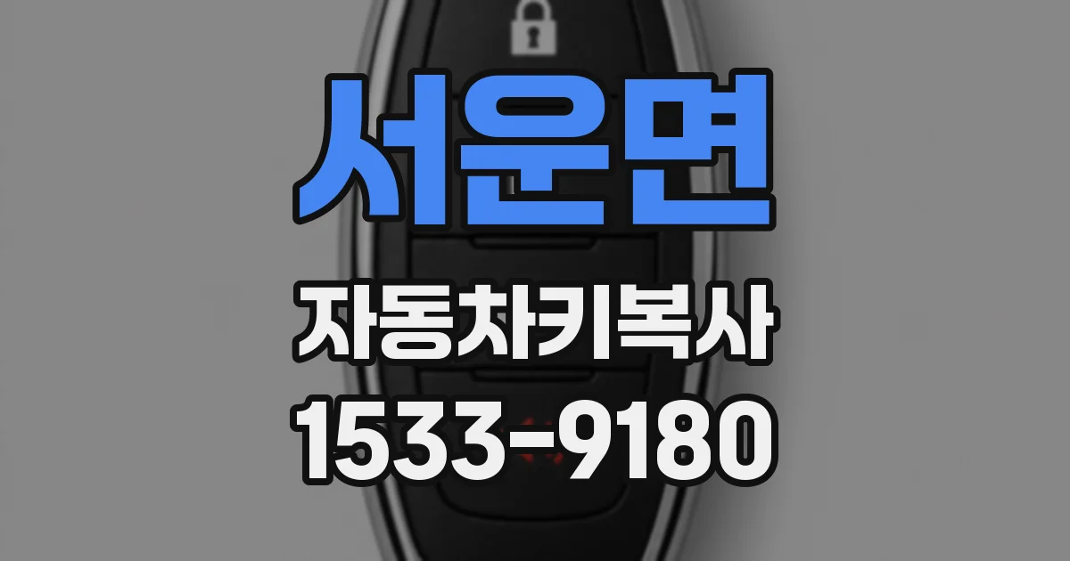 서운면 자동차키복사