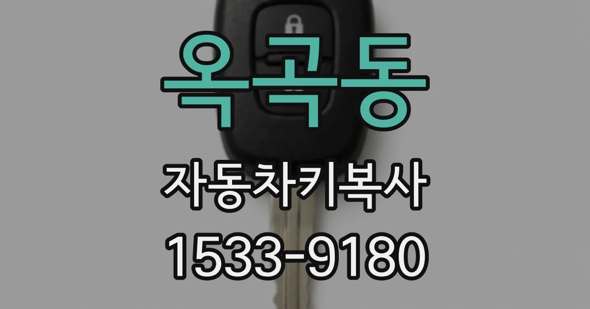 옥곡동 자동차키복사