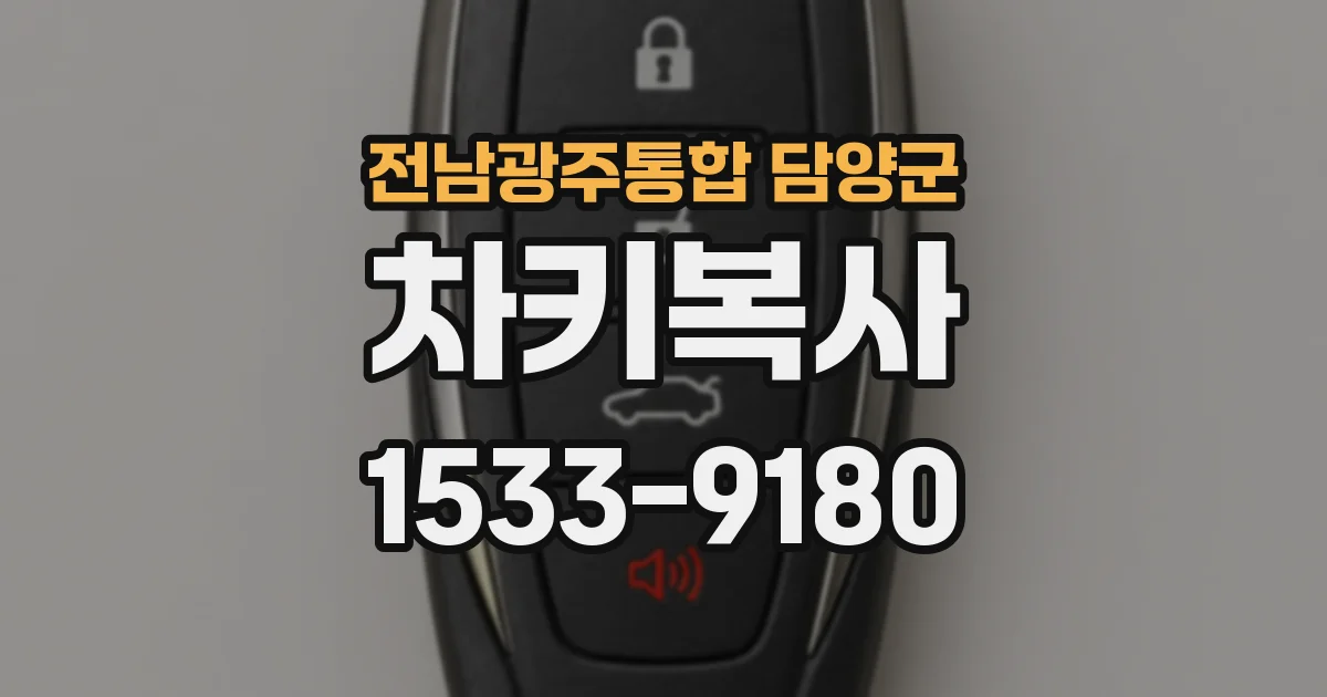 전남광주통합 담양군 차키복사