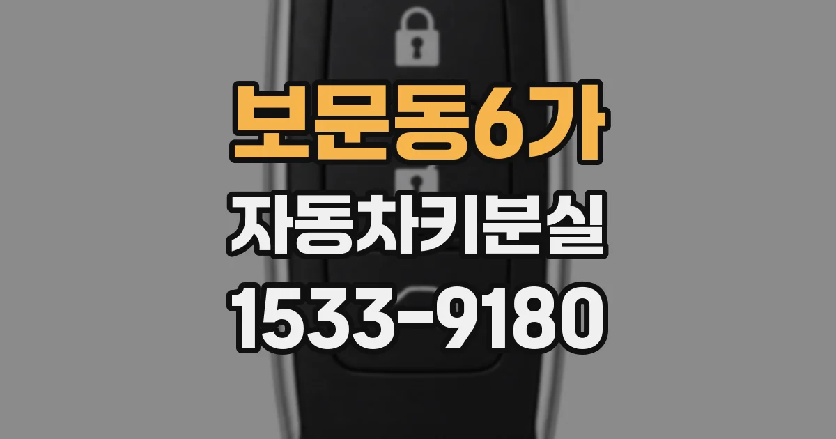 보문동6가 자동차키분실