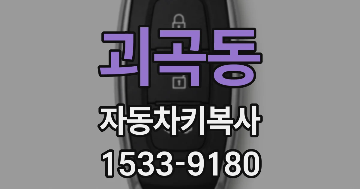 괴곡동 자동차키복사