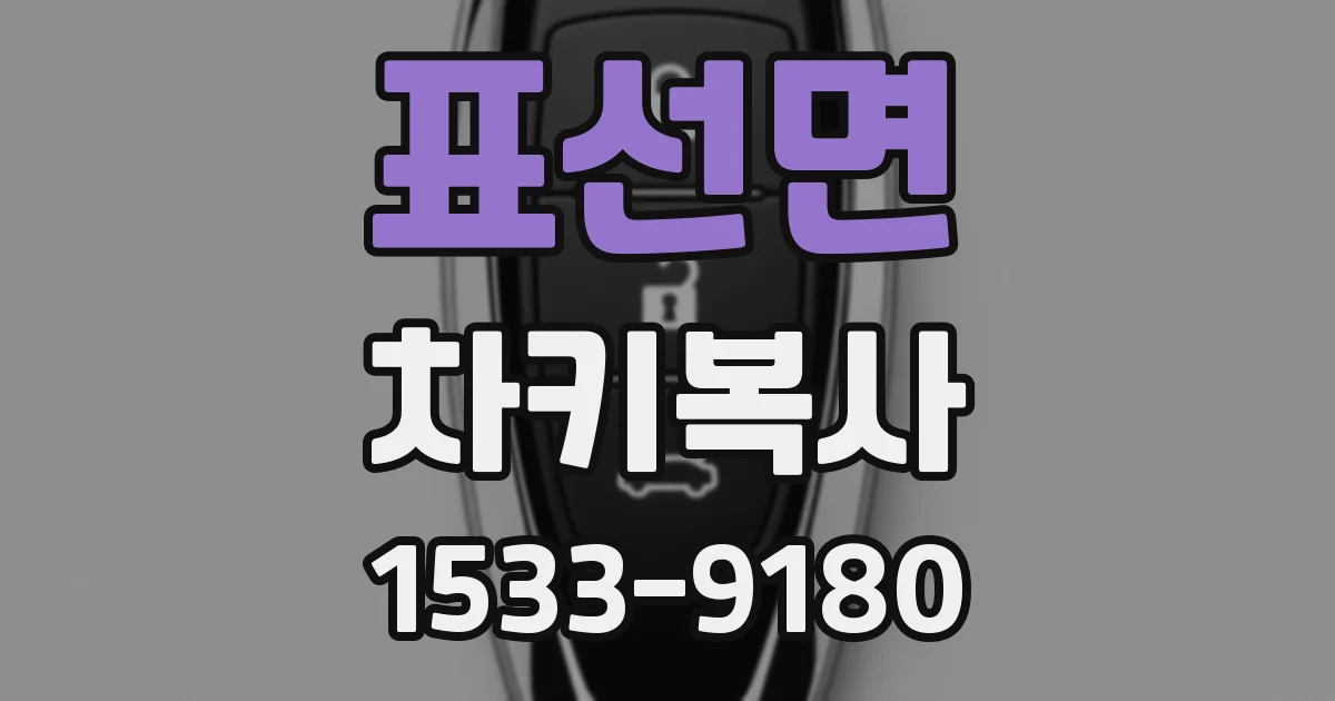 표선면 차키복사