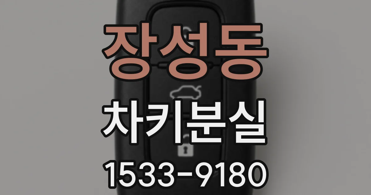 장성동 차키분실