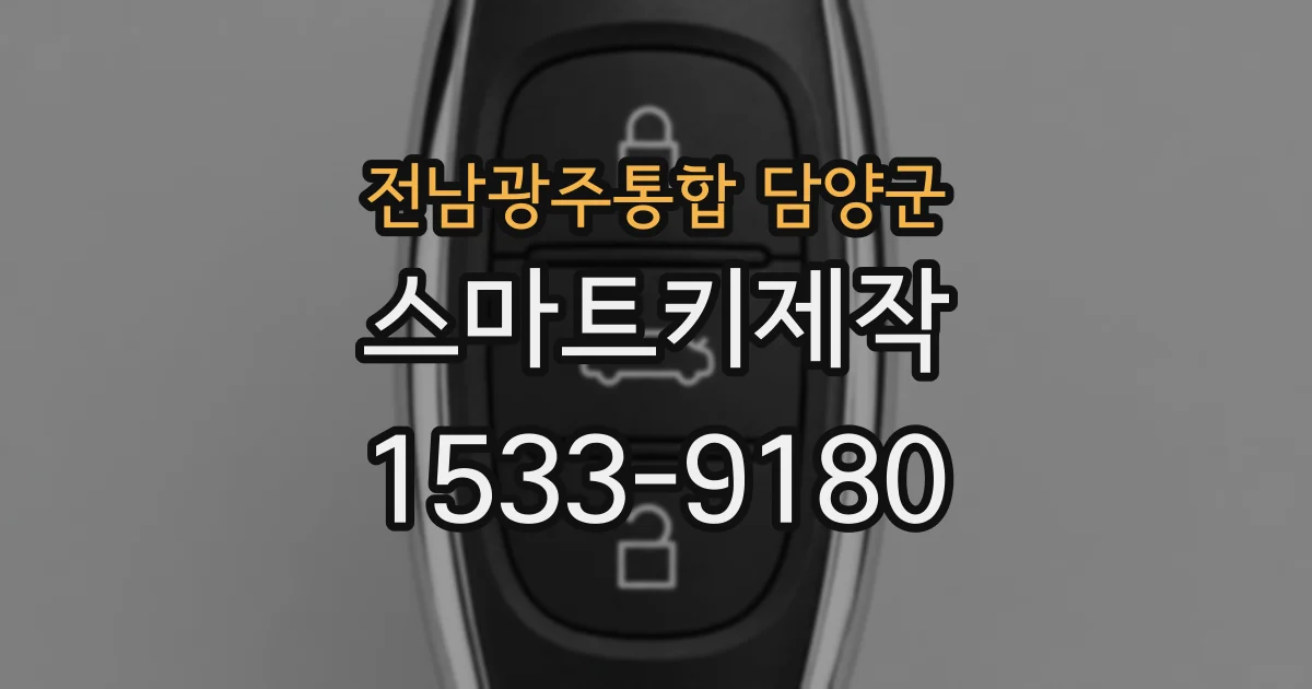 전남광주통합 담양군 스마트키제작