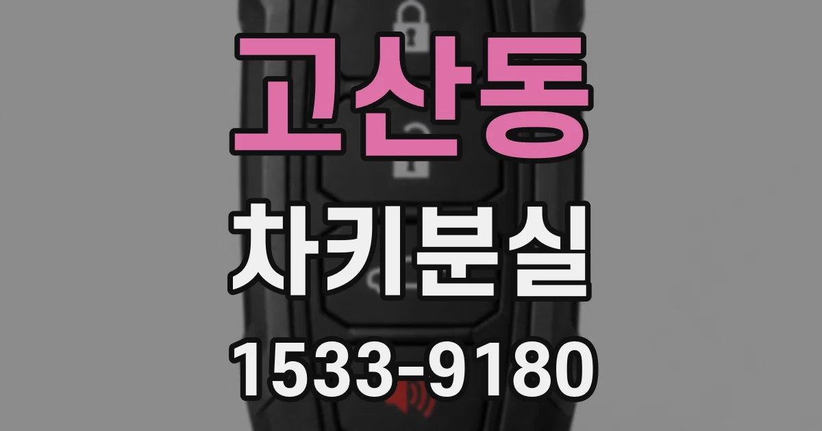 고산동 차키분실