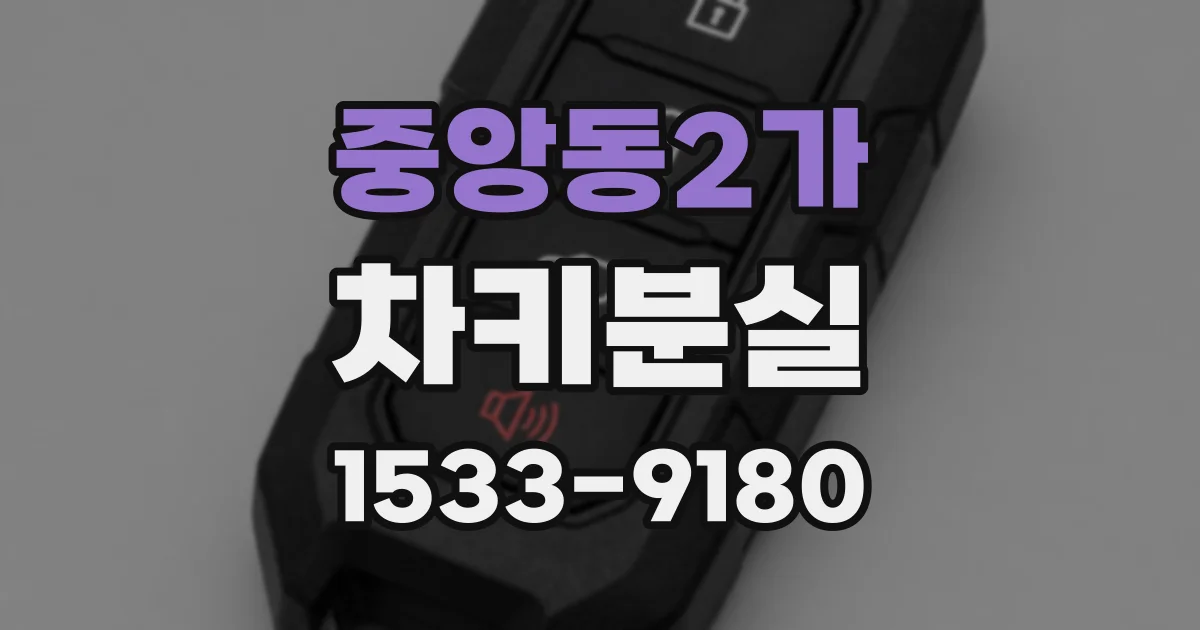 중앙동2가 차키분실