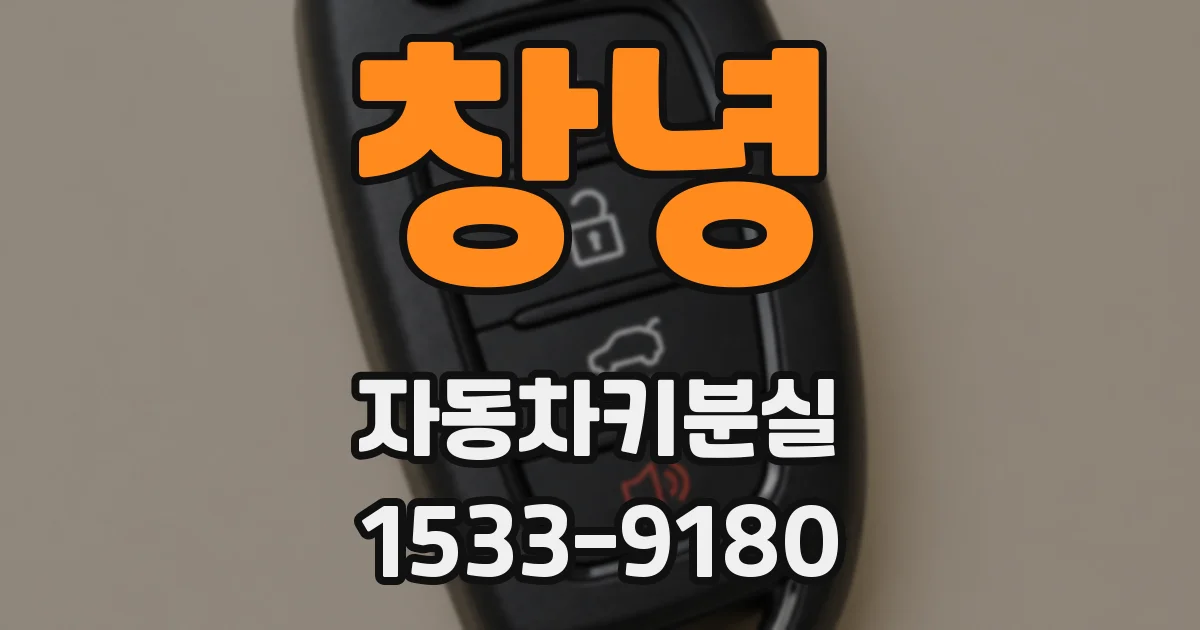 창녕 자동차키분실