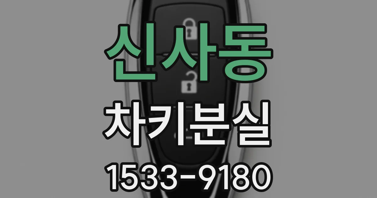 신사동 차키분실