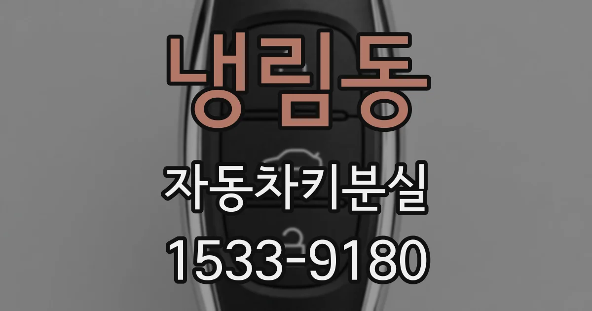 냉림동 자동차키분실