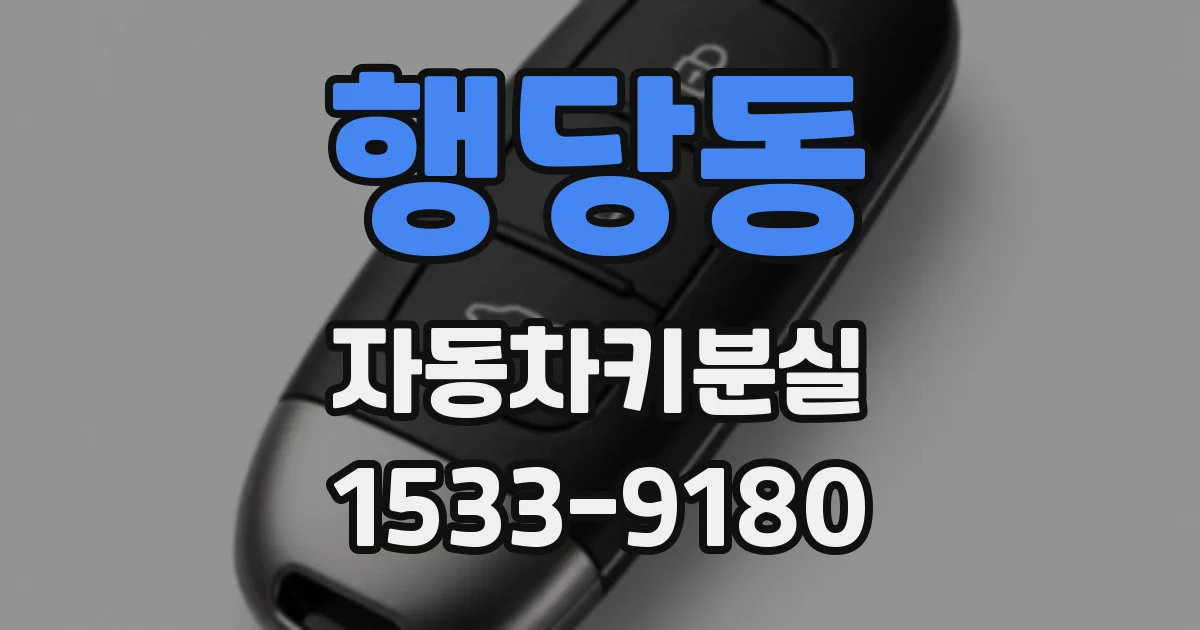 행당동 자동차키분실