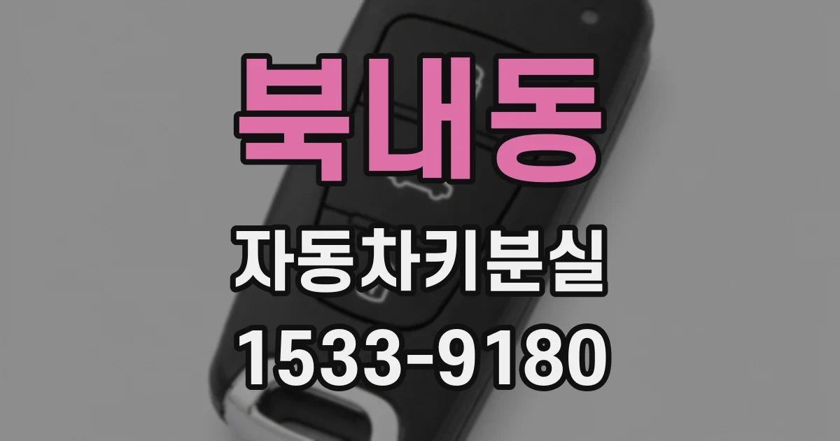 북내동 자동차키분실