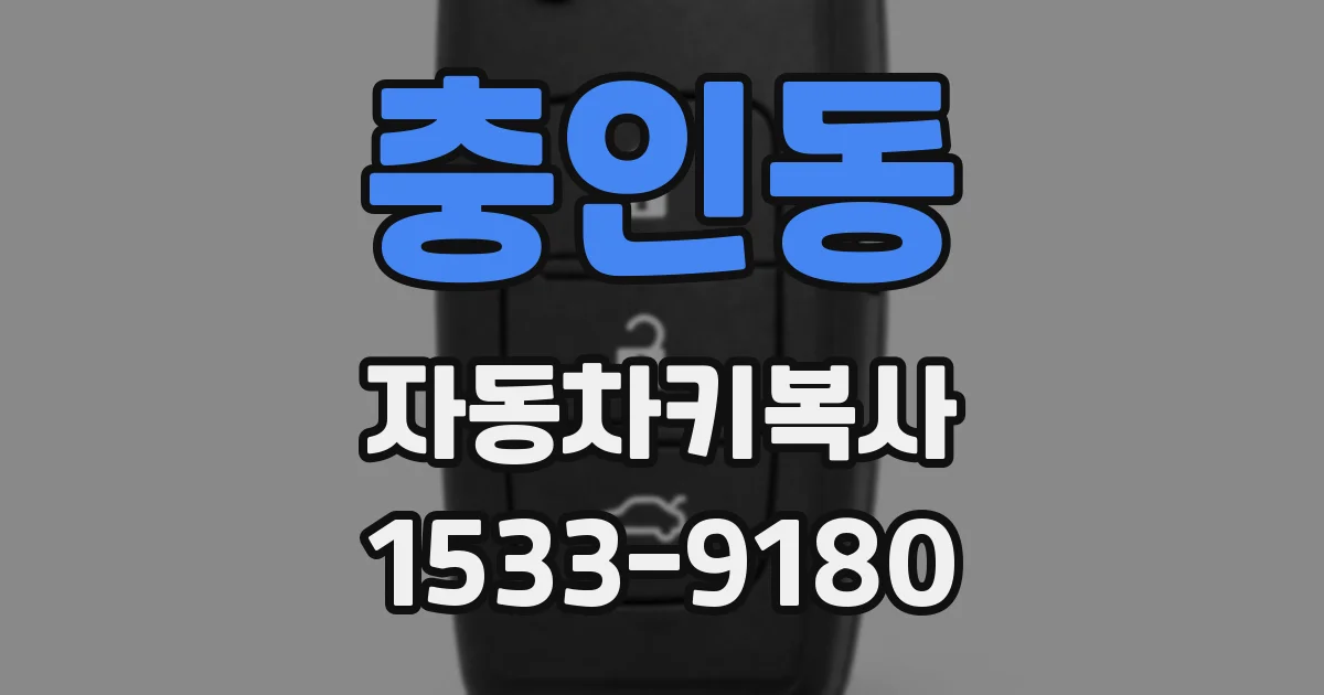 충인동 자동차키복사