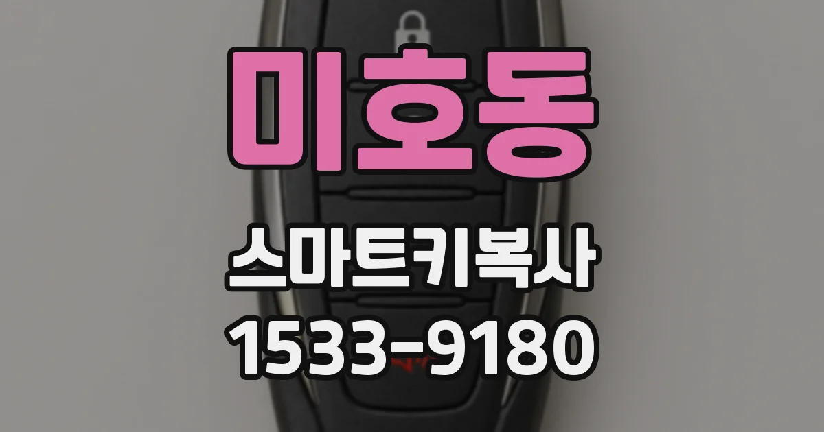 미호동 스마트키복사