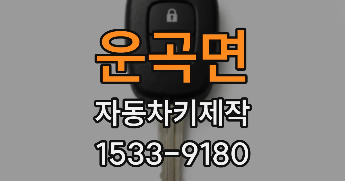 운곡면 자동차키제작