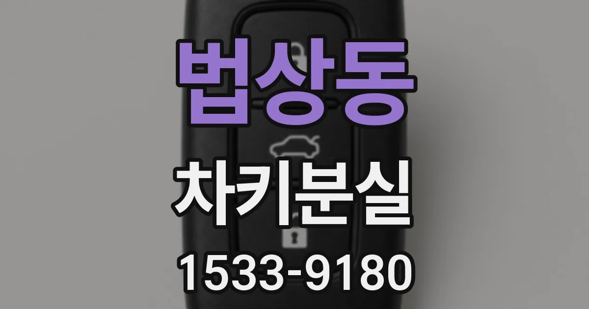 법상동 차키분실