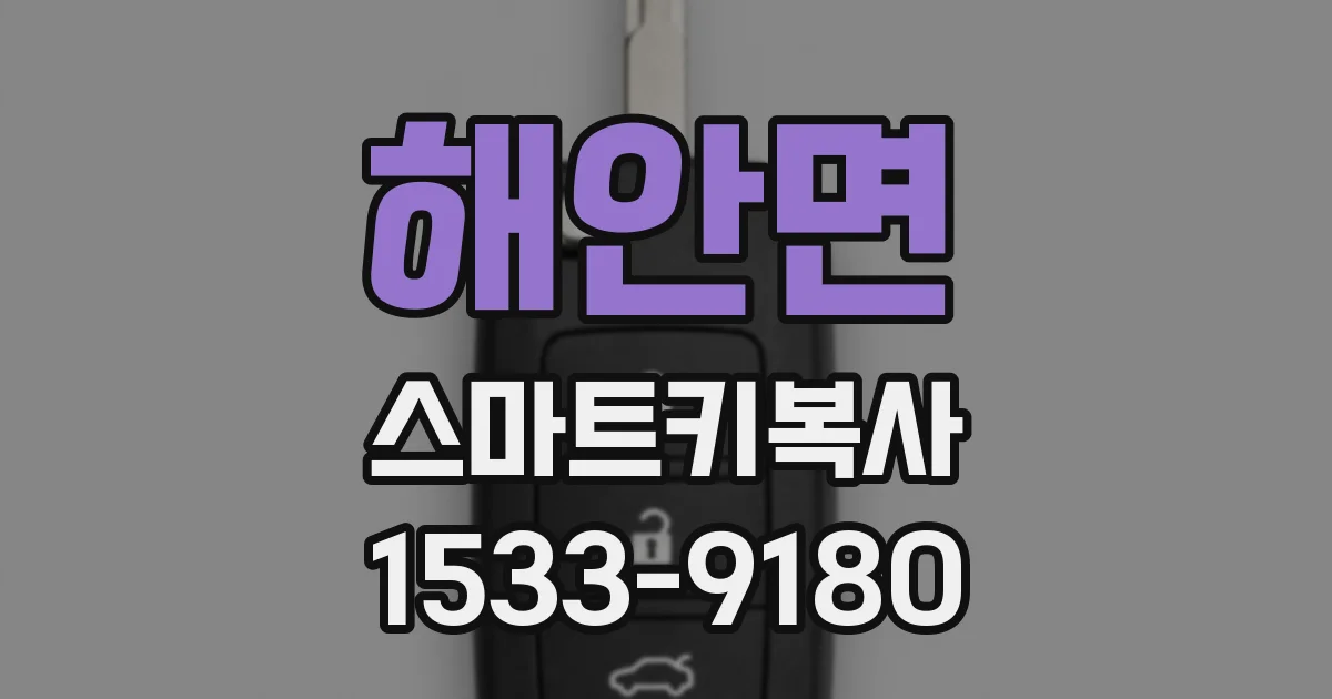 해안면 스마트키복사