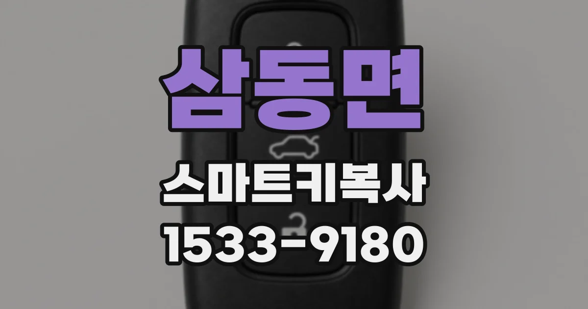 삼동면 스마트키복사
