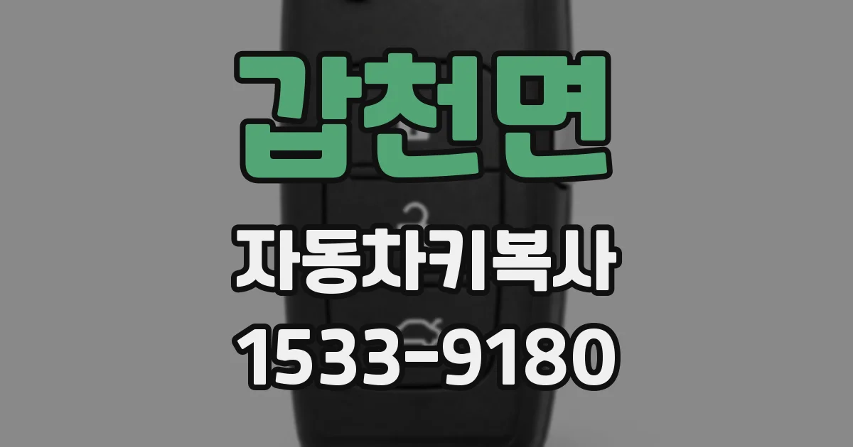 갑천면 자동차키복사