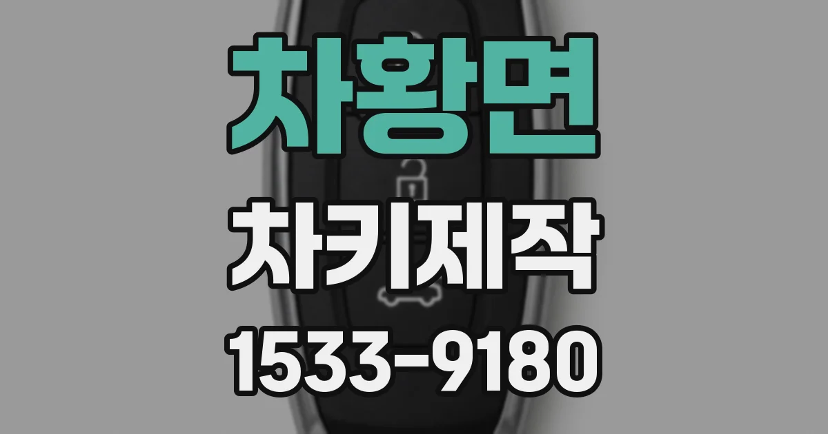 차황면 차키제작