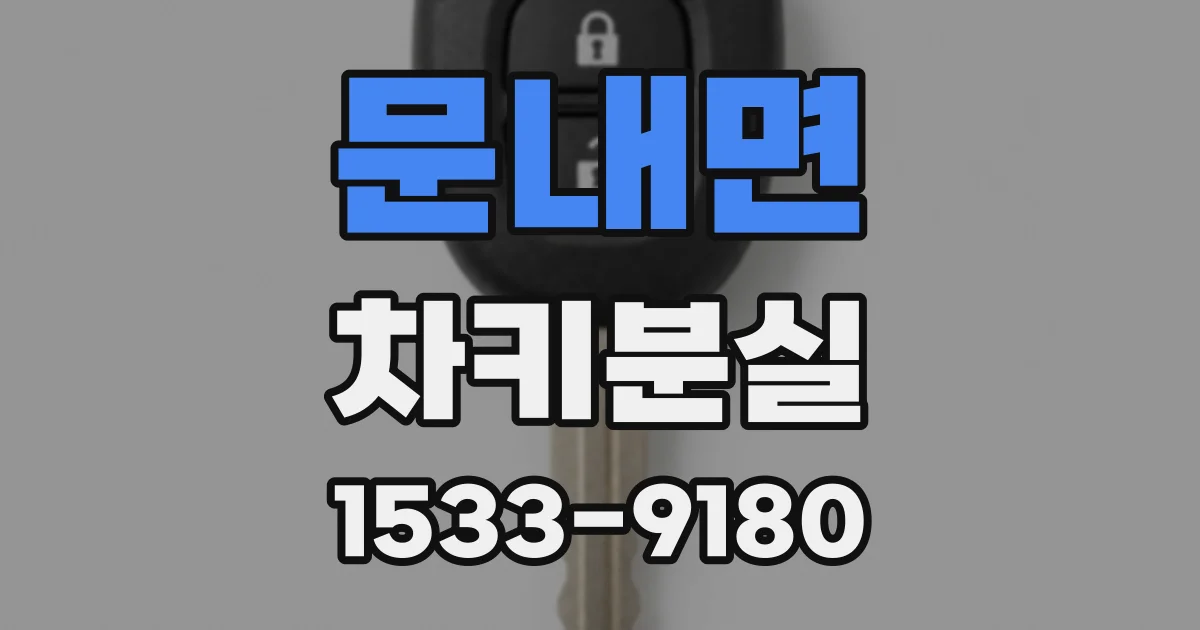 문내면 차키분실