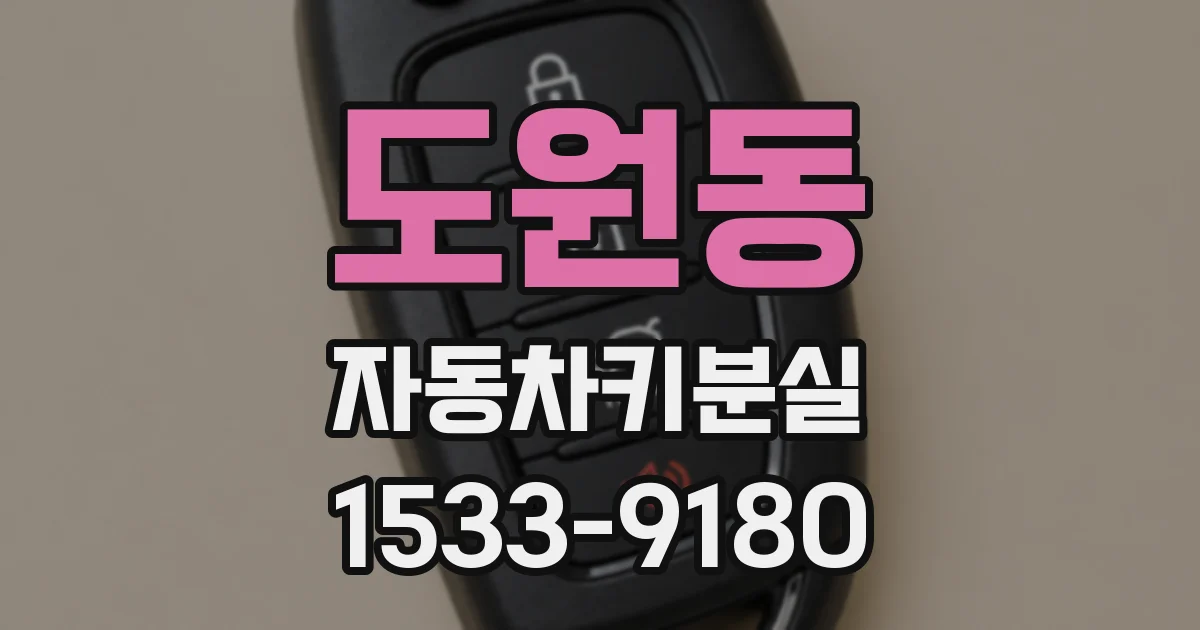 도원동 자동차키분실