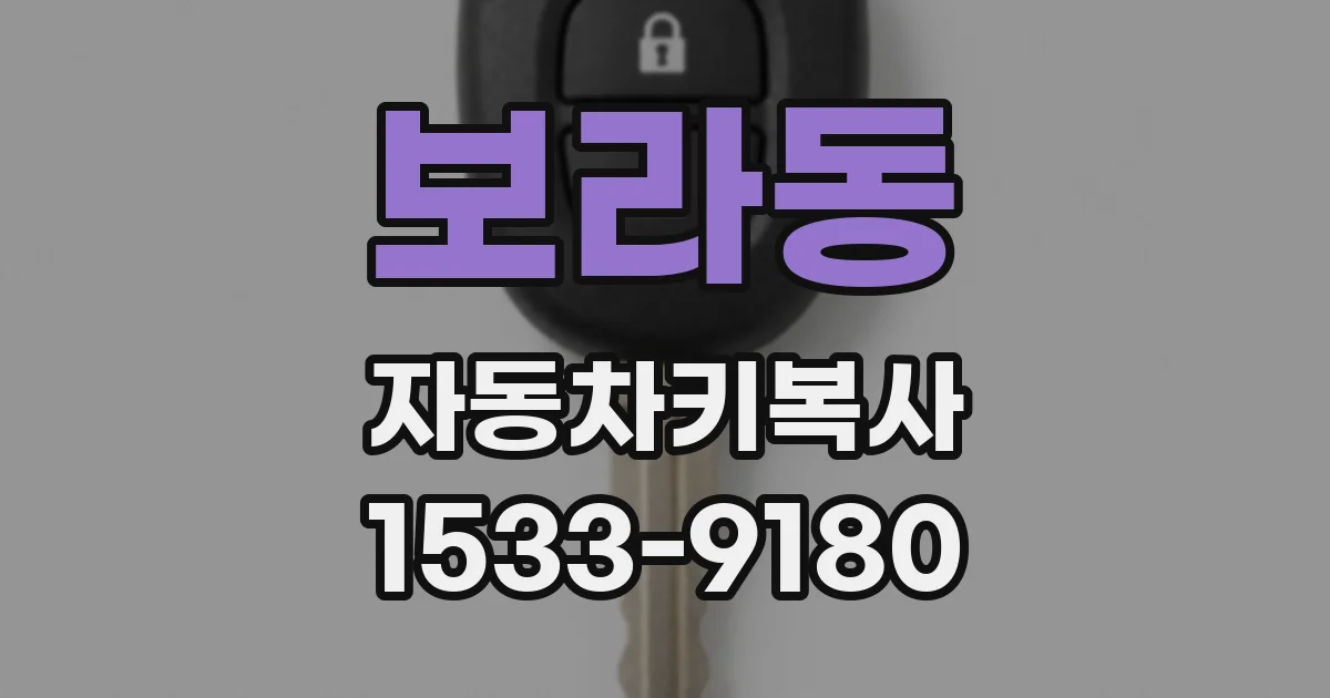 보라동 자동차키복사