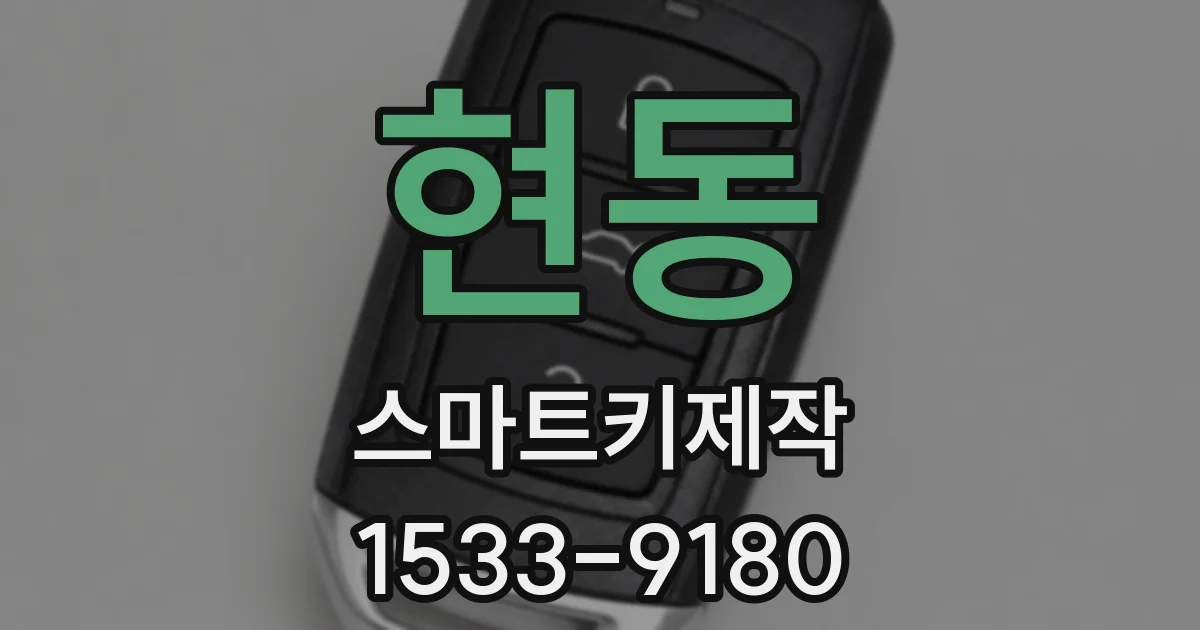 현동 스마트키제작