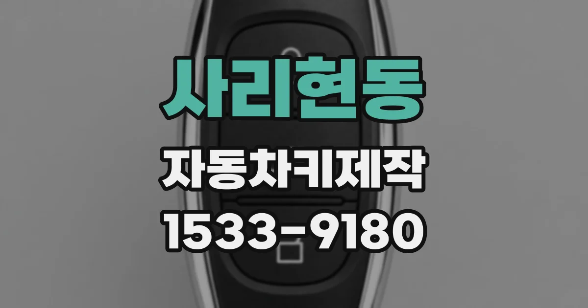 사리현동 자동차키제작