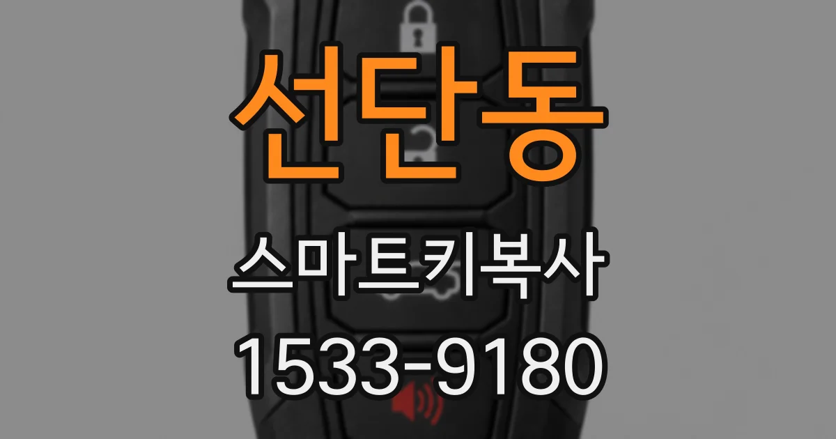 선단동 스마트키복사