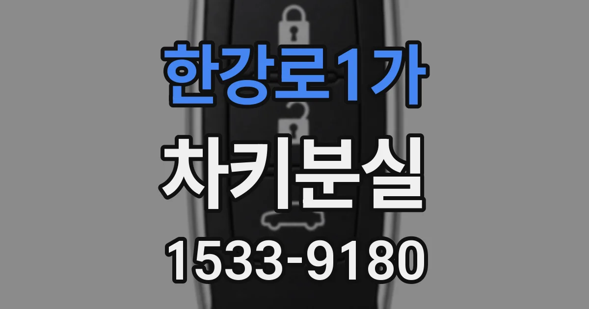 한강로1가 차키분실