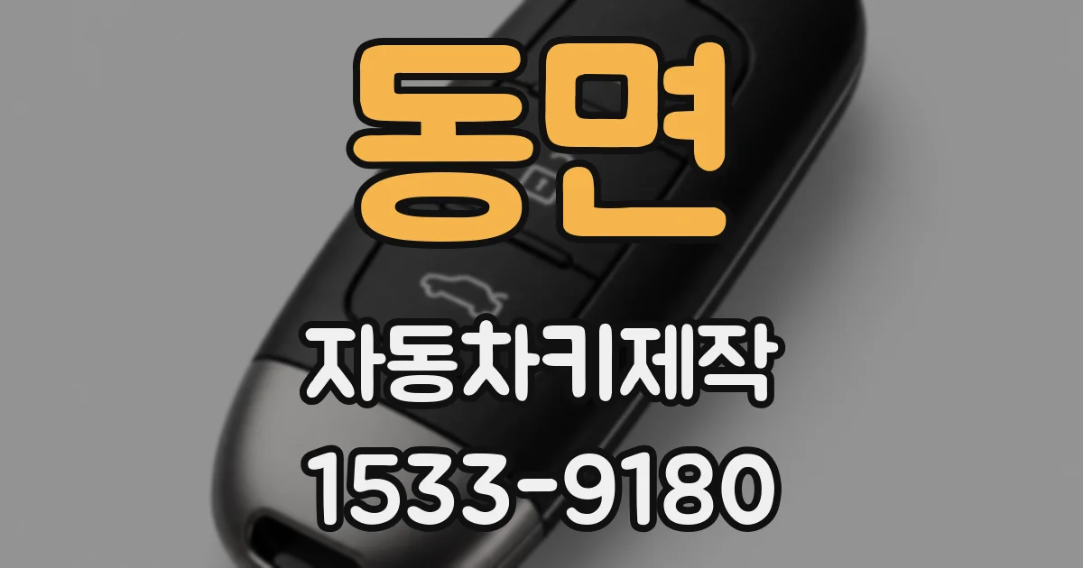 동면 자동차키제작