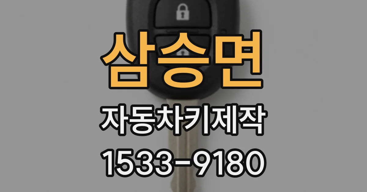 삼승면 자동차키제작