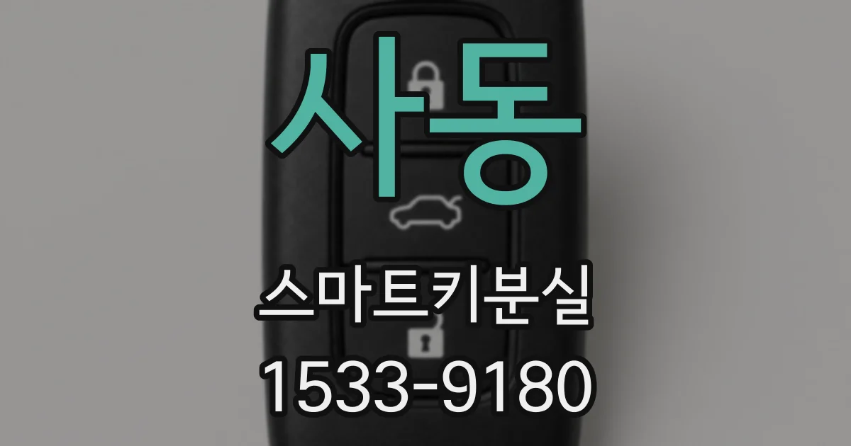 사동 스마트키분실