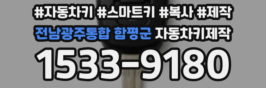 전남광주통합 함평군 자동차키제작