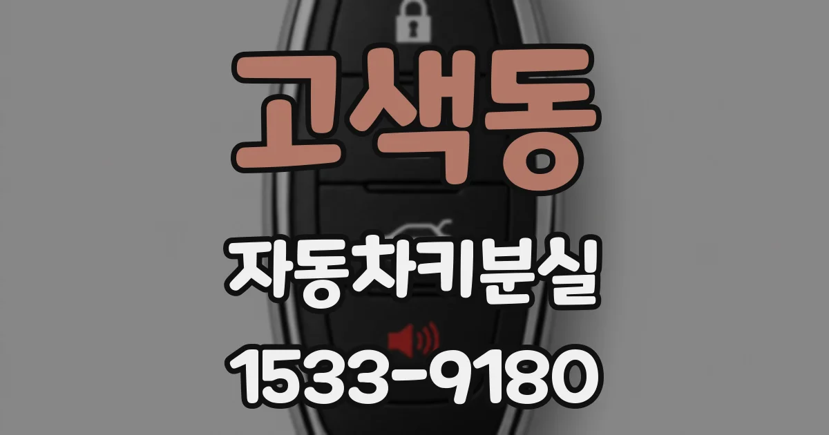 고색동 자동차키분실