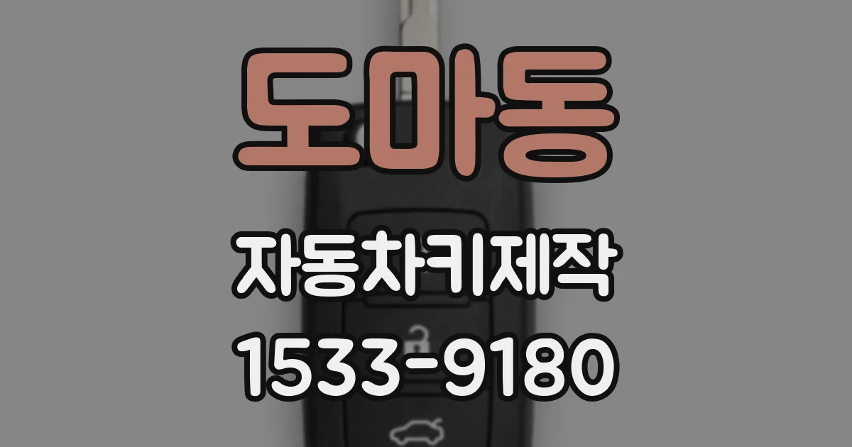 도마동 자동차키제작