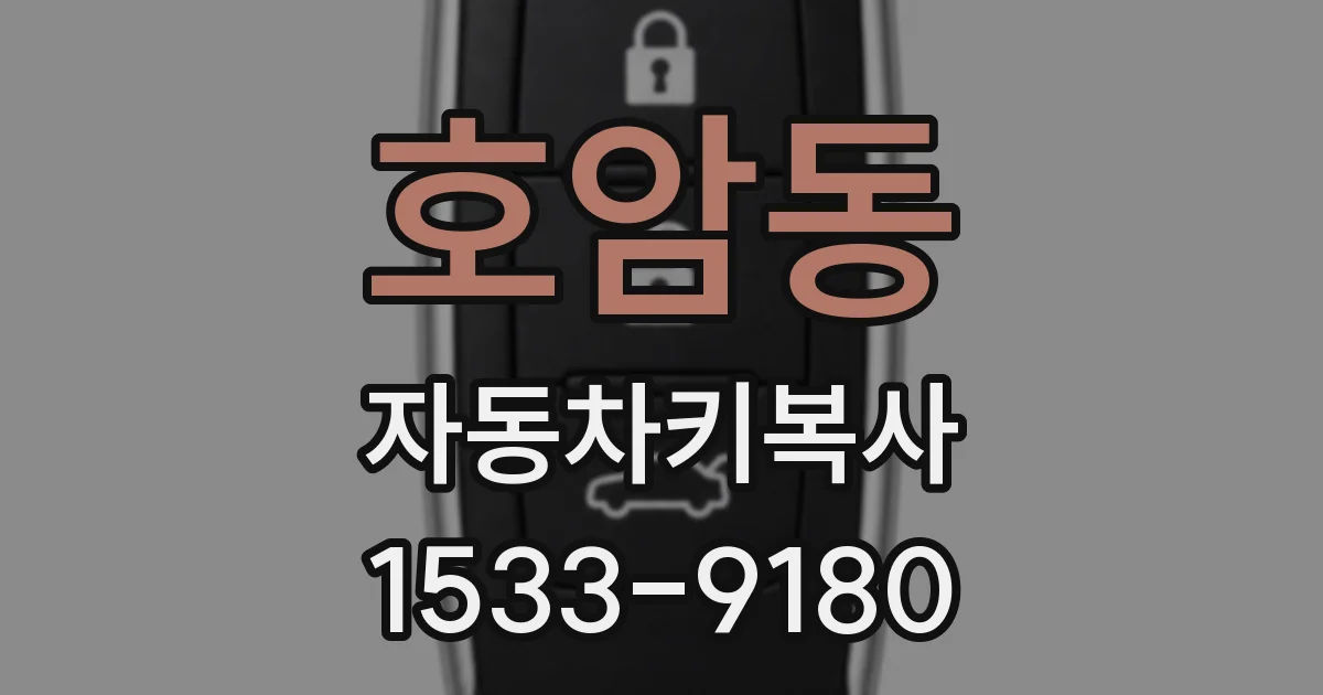 호암동 자동차키복사