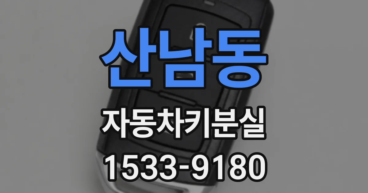 산남동 자동차키분실