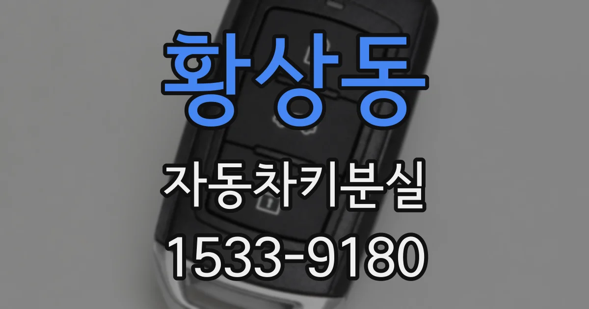 황상동 자동차키분실