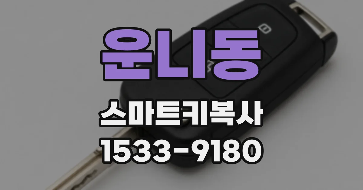 운니동 스마트키복사