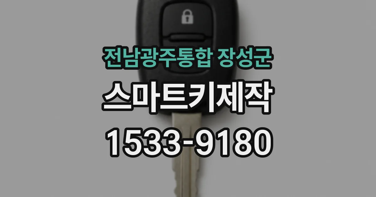 전남광주통합 장성군 스마트키제작