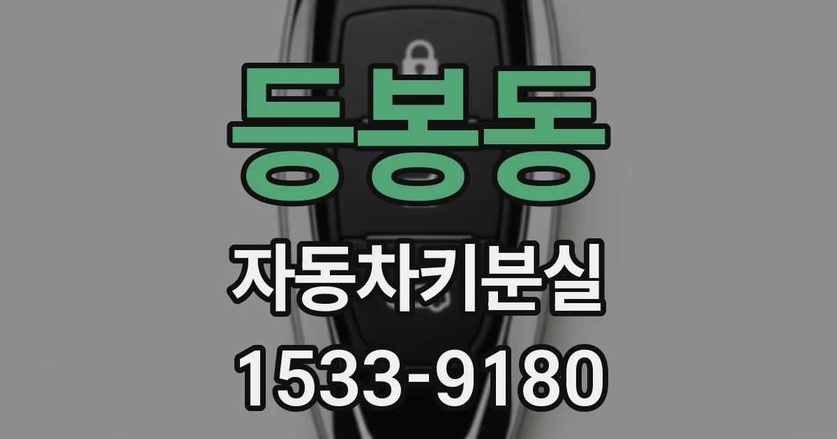 등봉동 자동차키분실
